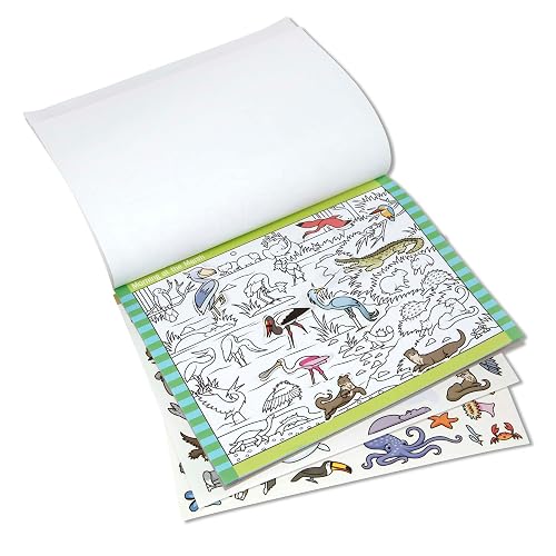 Melissa & Doug Libro de Actividades Busca y Encuentra - Animales (300 + Pegatinas, 14 Escenas a Color)