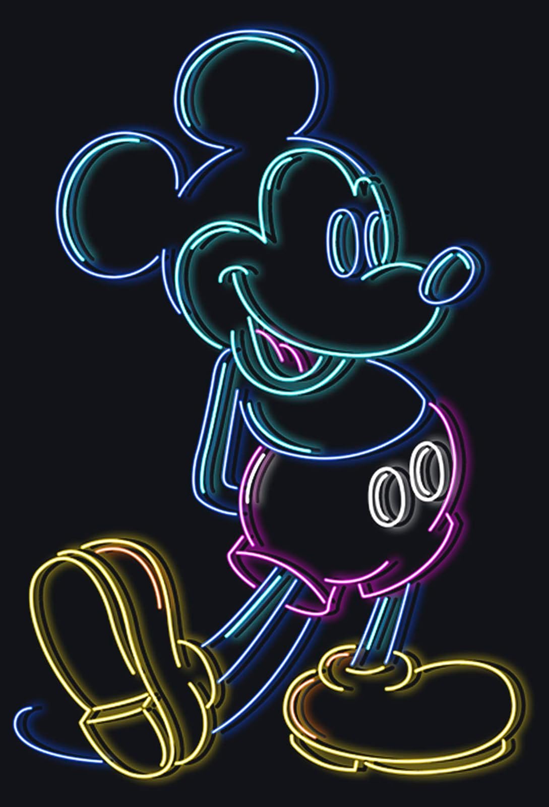 Disney Mickey neón CamisetaMujer