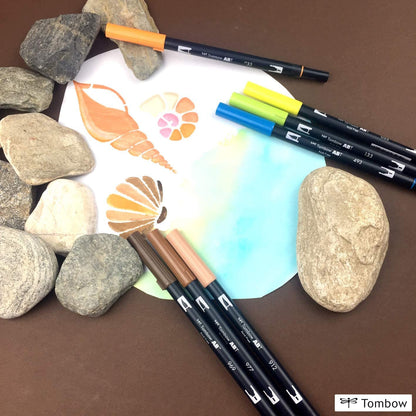 Marcador Creativo Dual Brush ABT Colores Primarios Punta Pincel Zebra México