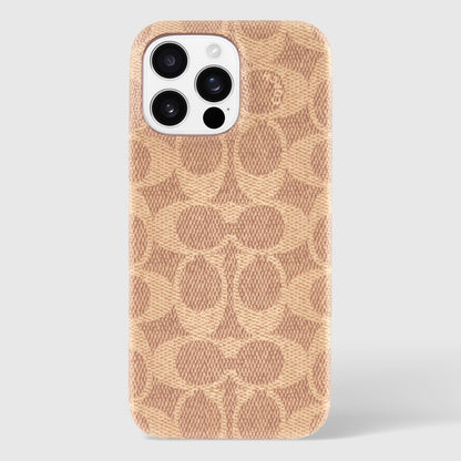Coach Funda Delgada de Lona para iPhone 16 Pro MAX - Signature Tan