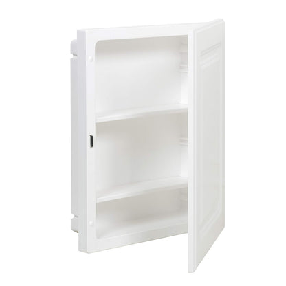 American Pride Gabinete de Medicina con Puerta de Panel Elevado, 16 x 20 Pulgadas, Cuerpo de plástico, Color Blanco
