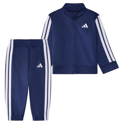 adidas conjunto de chamarra con cierre y jogger para niño - 4 Años - Azul (Dk Blue)