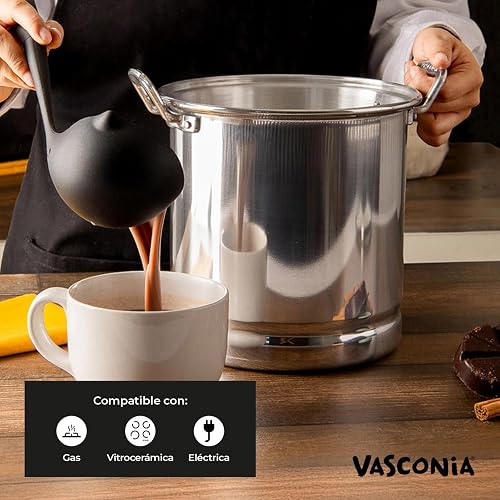 Vasconia | Vaporera 7 Litros Aluminio con Tapa de Vidrio y Rejilla 22cm | 100% aluminio, asas remachadas, pomo baquelita, calor uniforme, ahorro gas, certificado NOM, gran capacidad, cocina saludable