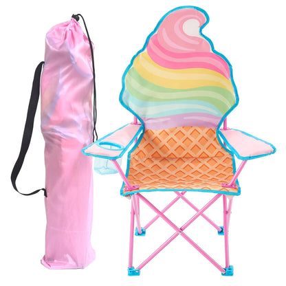 Heritage Kids Silla Plegable Figural para Niños con Bolsa de Transporte - Helado