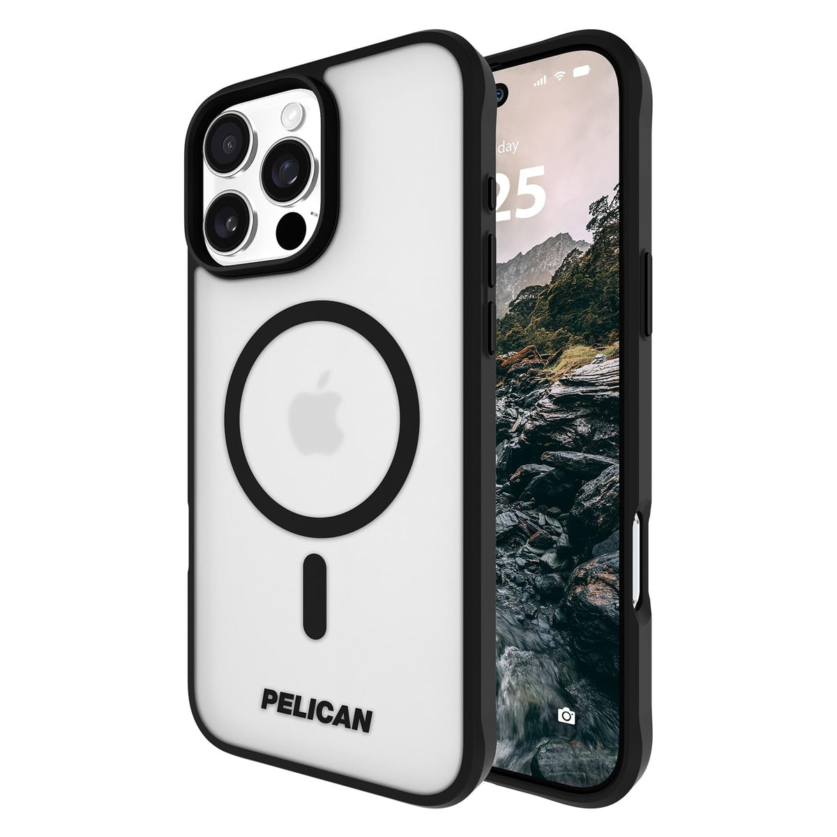 Pelican Shield Estuche para iPhone 16 Pro Max, Compatible con MagSafe - Frosted Clear - iPhone 16 Pro Max