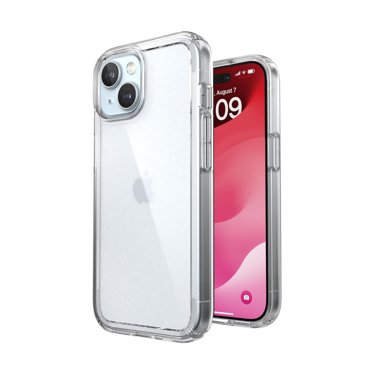 Speck - Funda Transparente para iPhone 15, Delgada, protección contra caídas, para iPhone 15, iPhone 14 y iPhone 13, Resistente a los arañazos, antiamarilleo, Funda de teléfono de 6.1 Pulgadas,