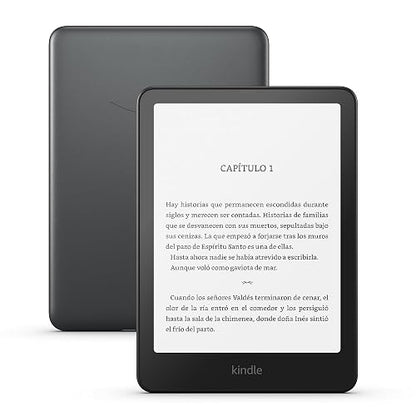 Kindle Paperwhite Signature Edition 32 GB (modelo más reciente) nuestro Kindle más rápido con una luz frontal que se ajusta automáticamente y semanas de duración de la batería. Carbón metálico