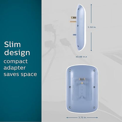 Philips, Multicontacto de Pared de 6 Salidas con Supresor de Picos, 900 Julios, Protectores contra Sobretensiones, Certificacion ETL, Blanco, Paquete de 2, SPP3466WA/37