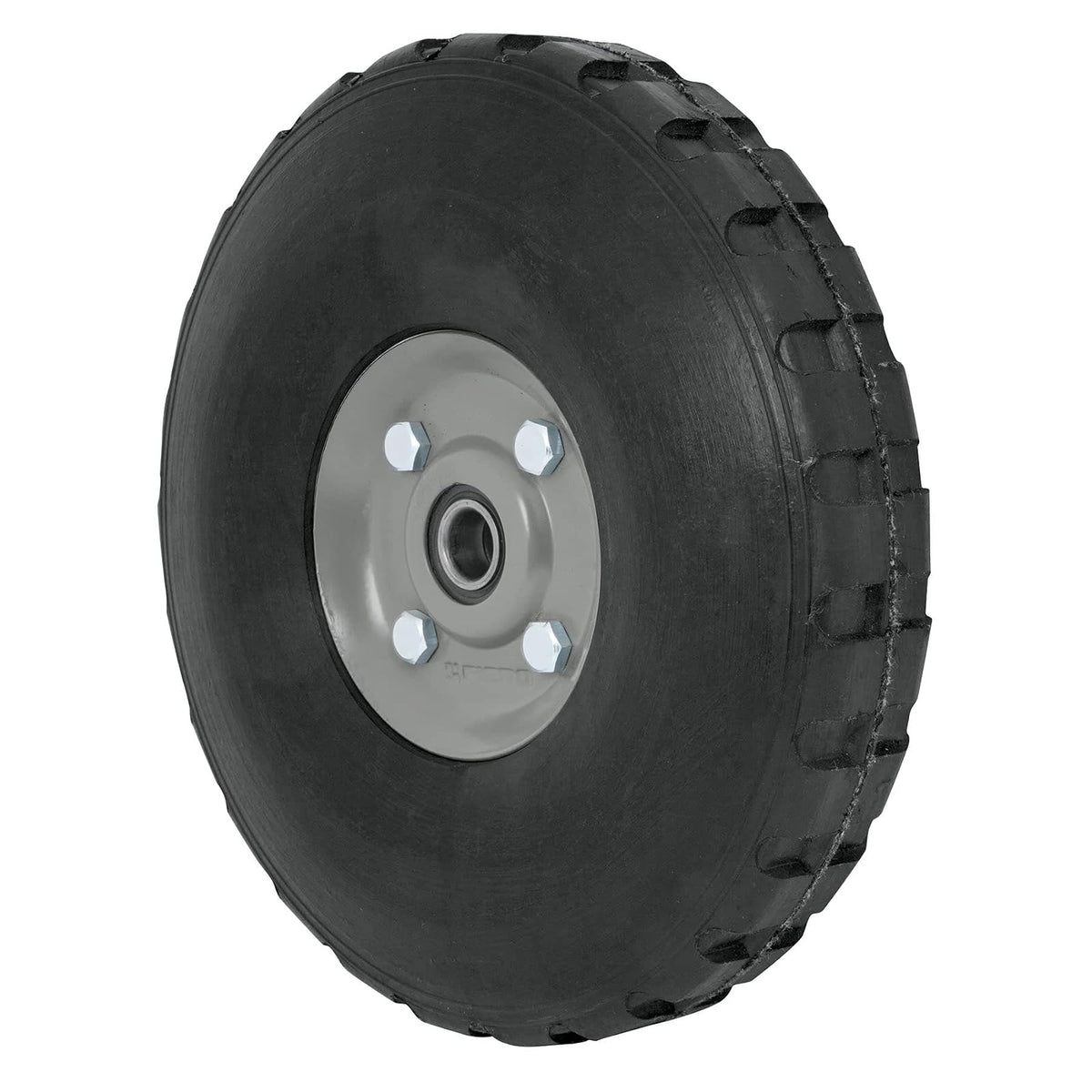 Pretul RD-102, Rueda de hule sólido 10" para diablo doble balero, 1 pieza