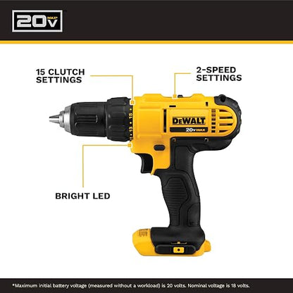 DeWALT DCD771C2 - Taladro (Ión de litio) Negro y Amarillo