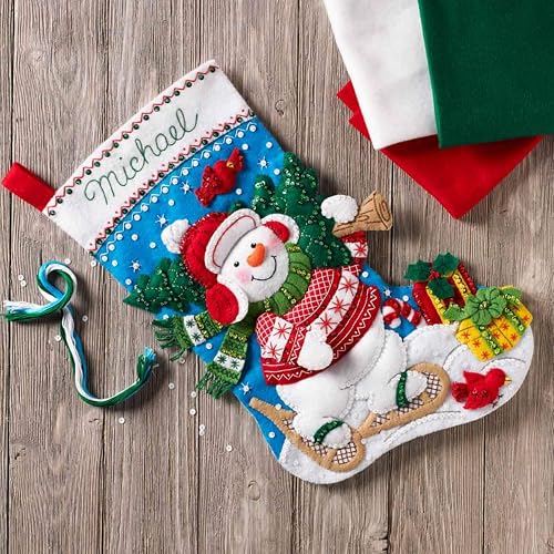 Bucilla Nordic Snowman - Kit de calcetines