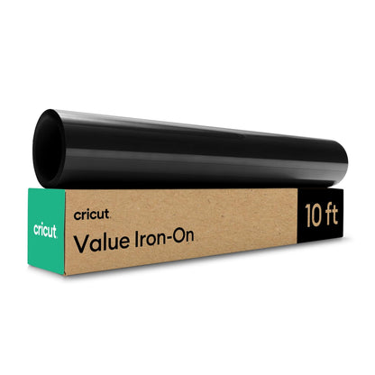 Cricut Value Vinilo Termoadhesivo HTV, 30.5 cm x 3 m - Negro