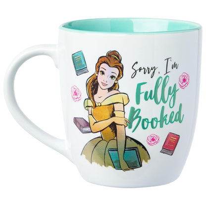 Silver Buffalo Princesa Disney La Bella y la Bestia Bella Lo siento, estoy completamente reservado Taza de cerámica, 18 onzas