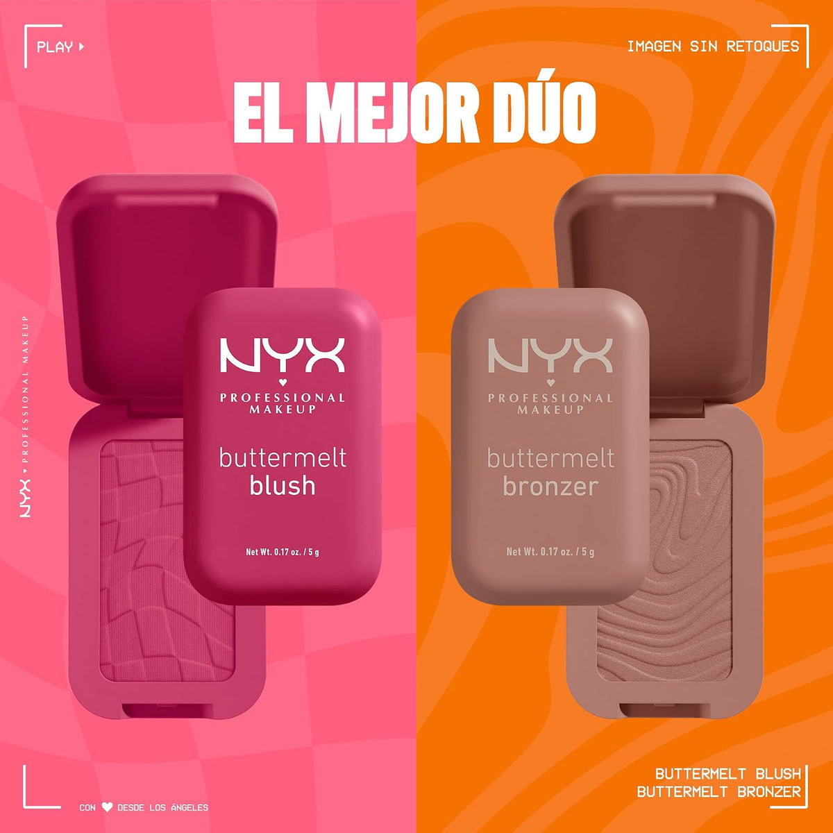 NYX Professional Makeup Blush, Rubor en Polvo, con hasta 12 horas de duración, de alta pigmentación resistente a la decoloración y transferencia, tono: For The Butta - 5gr