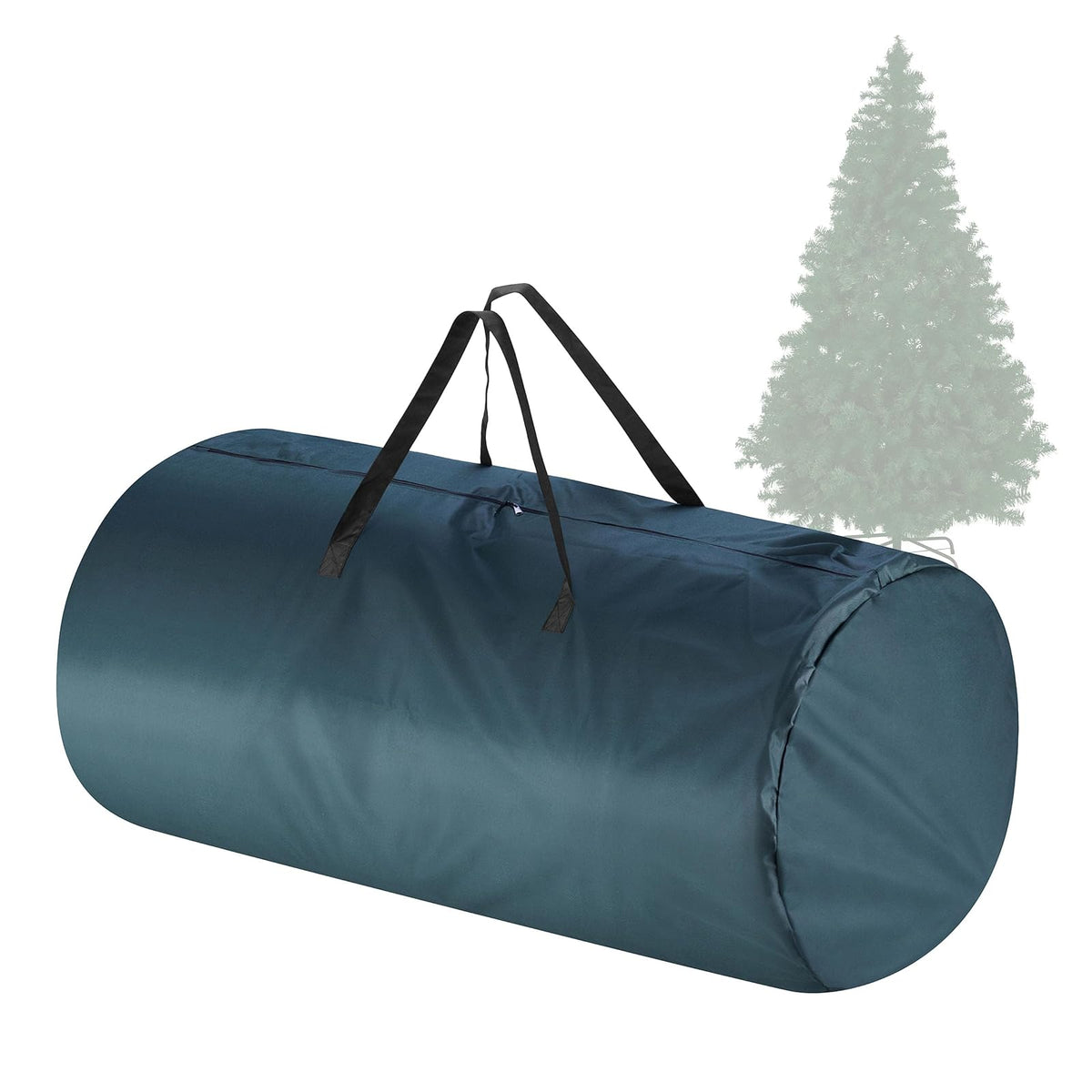 Tiny Tim Totes Bolsa de almacenamiento para árbol de Navidad, lona redonda de alta calidad, se adapta a árboles de hasta 12 pies, verde