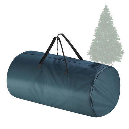 Tiny Tim Totes Bolsa de almacenamiento para árbol de Navidad, lona redonda de alta calidad, se adapta a árboles de hasta 12 pies, verde