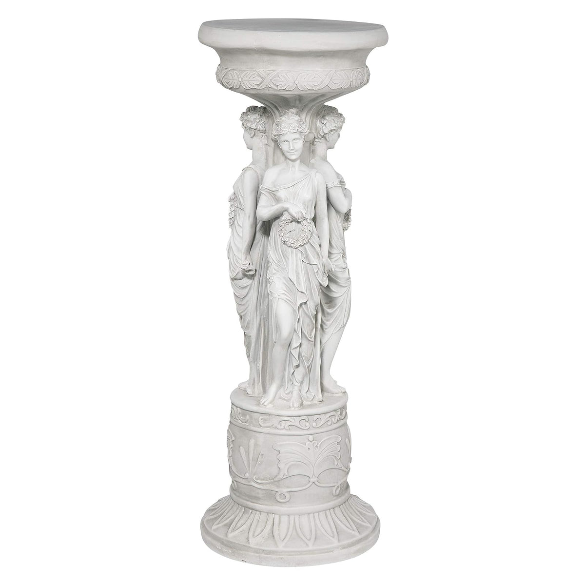 Design Toscano KY992 Chatsworth Manor - Soporte de Planta de Columna de Pedestal neoclásico, 28 Pulgadas, Piedra Antigua