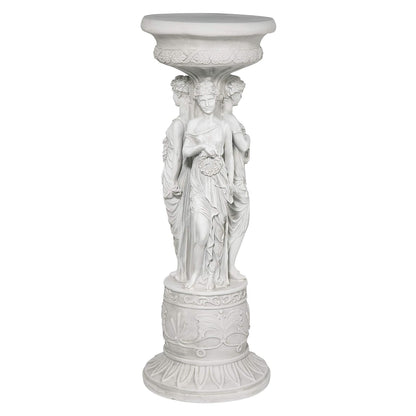 Design Toscano KY992 Chatsworth Manor - Soporte de Planta de Columna de Pedestal neoclásico, 28 Pulgadas, Piedra Antigua