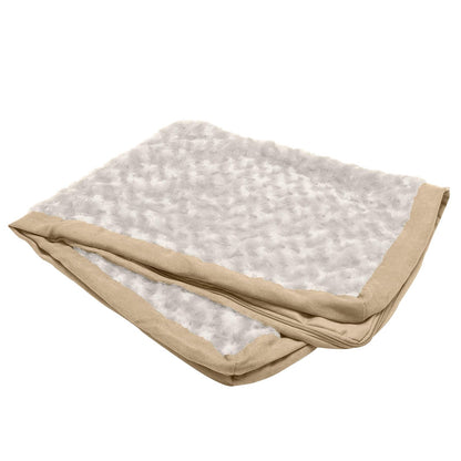 Furhaven Funda de Repuesto para Cama de Mascota Ultra Afelpada - Peluche color crema. - Jumbo Plus - Colchón tradicional (solo funda)