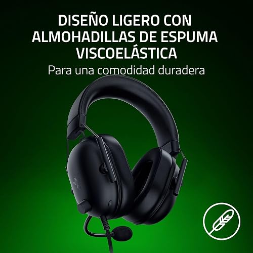 Razer V2 X Auriculares para Xbox: Diafragmas de 50mm - Micrófono Cardioide - Ligero - Almohadillas Aislantes de Ruido - para Xbox Series X, Series S, PS5, PC, 3.5mm - Negro