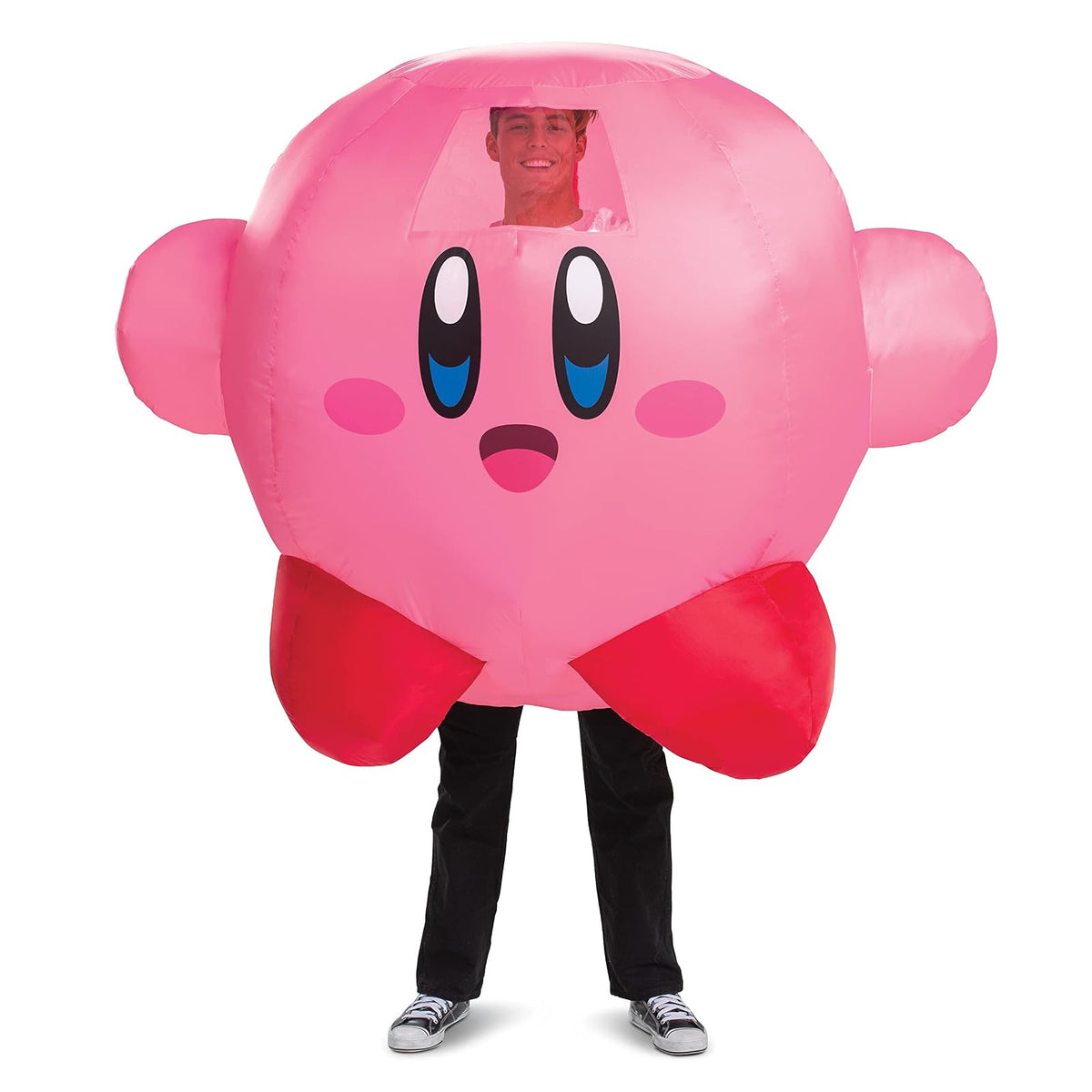 Disguise Kirby, disfraz oficial de Nintendo para hombre con ventilador inflador, talla única, Kirby, Talla única