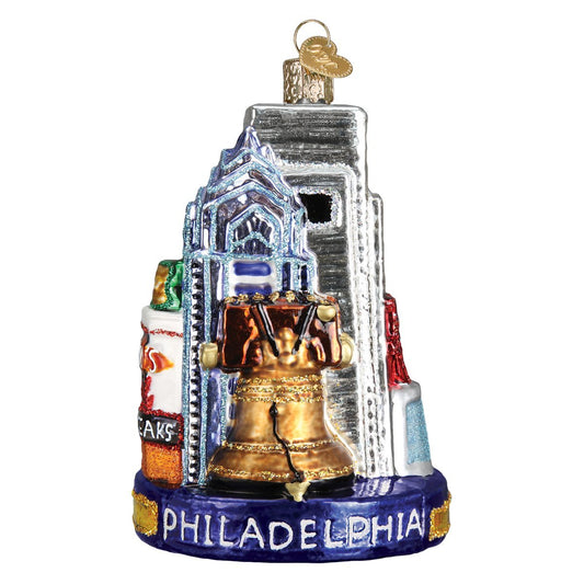 Old World - Adornos de Navidad para árbol de Navidad (Cristal, diseño de Ciudades, Lugares y Lugares de interés), Philadelphia, Philadelphia, 4.500, 1