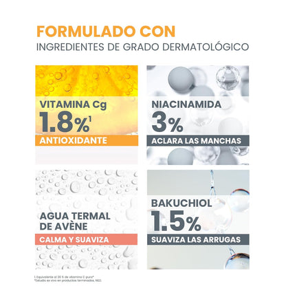 Avene Serum Facial Vitamina C y Niacinamida Antiarrugas Ilumina, 30ml