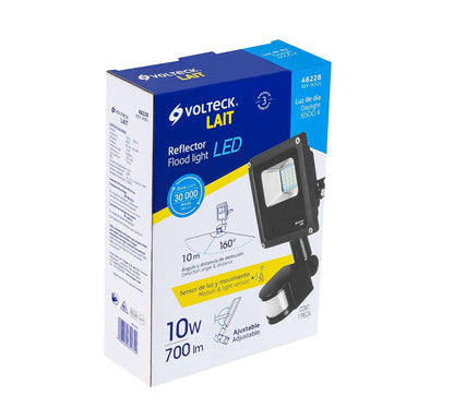 Volteck REF-900L, Reflector LED 10 W alta intensidad con sensor de movimiento