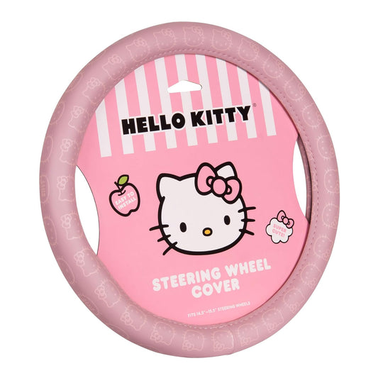 Carbella Funda para Volante Sanrio Ajuste Universal 14.5-15.5 in - Hello Kitty Pink