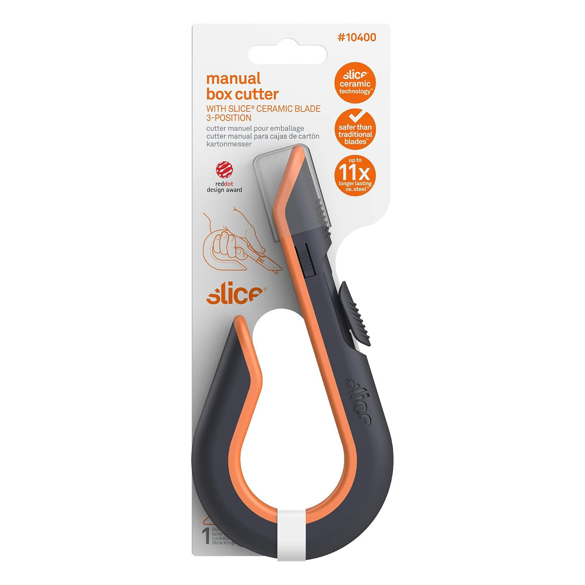 Slice 10503 cortador de caja retráctil automático con hoja de cerámica, Locking Blade, Pacquete 6