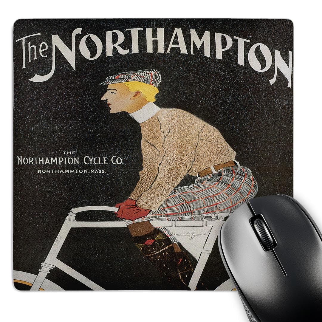 3dRose 8 x 8 x 0.25 Inches The Northampton Cycle Co. Northampton, Mass Vintage Bicycle Advertising Poster Mouse Pad (mp_153274_1)