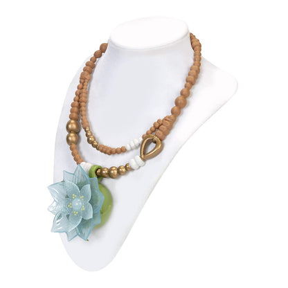 Disney Raya Dragon Flower Light Up Collar - café blanco, azul