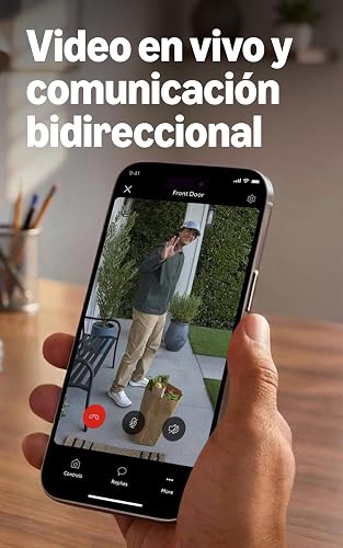 Videotimbre cableado Ring (último modelo): Retinal 2K con video gran angular, zoom mejorado de hasta 6x y audio bidireccional (gris moteado)