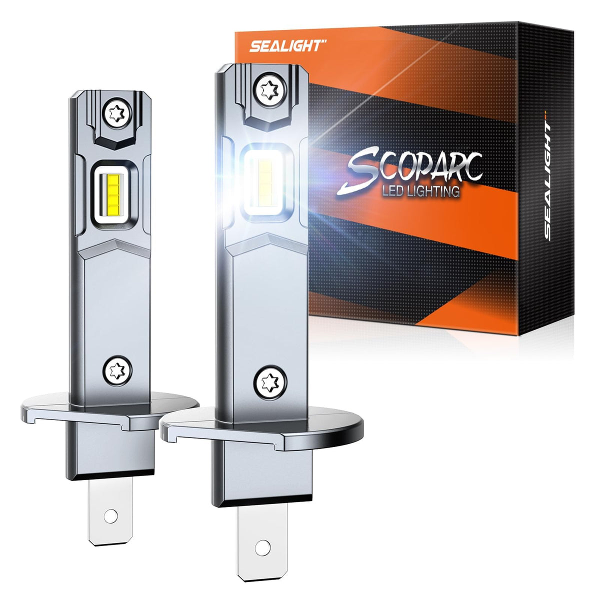 SEALIGHT Bombillas H1 40000LM 6500K Blanco Frío Diseño 1:1 Vida útil de más de 50000 horas, Instalación de 3 minutos, paquete de 2