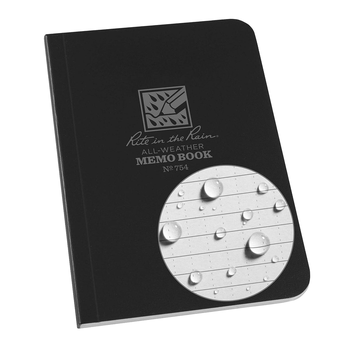 Rite in the Rain Cuaderno de Bolsillo Resistente a la Intemperie 3.5 x 5 pulg - Negro -