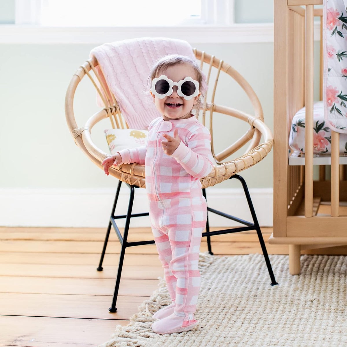 Burt's Bees Baby Sleeper Pajamas, 100% Organic Cotton, One-piece Pjs, Diagonal Zip Up Jumpsuit, Snug Fit Footie Dormidores para bebés y niños pequeños bebés niñas