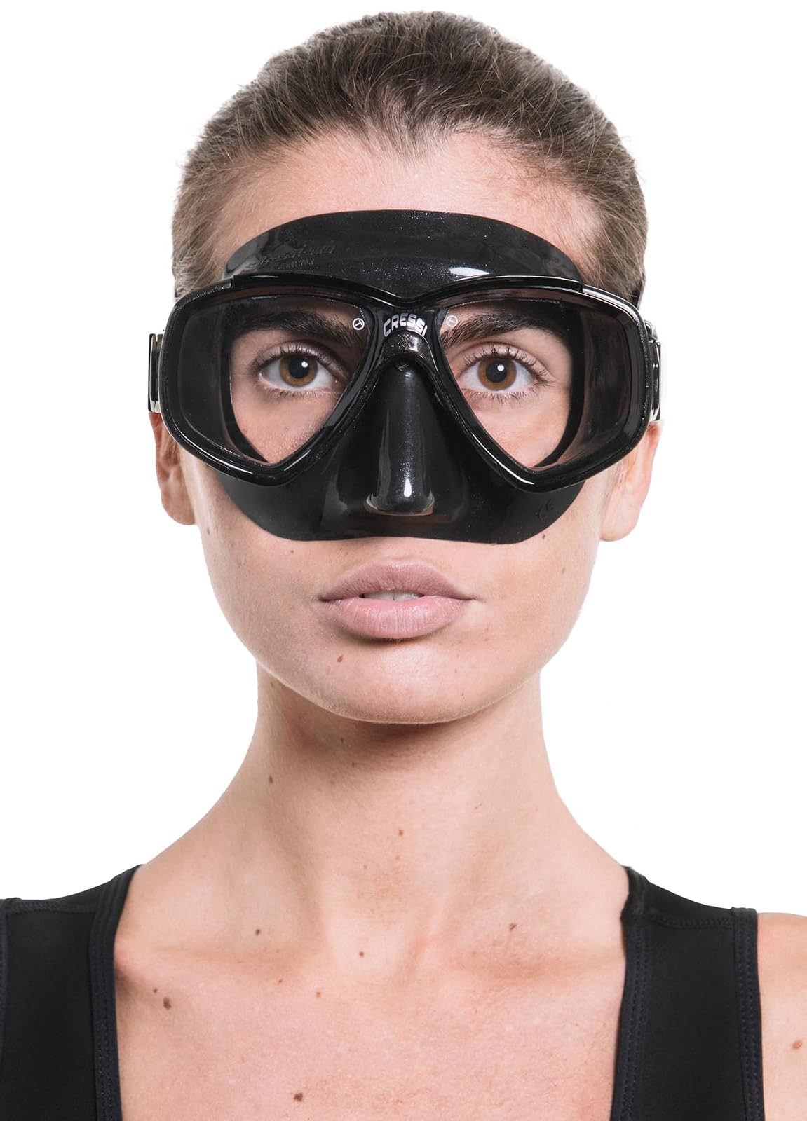 Cressi Perla, Mascarilla de Silicona para Adultos de Volumen Interior pequeño para Buceo, Snorkeling, Calidad Italiana Desde 1946