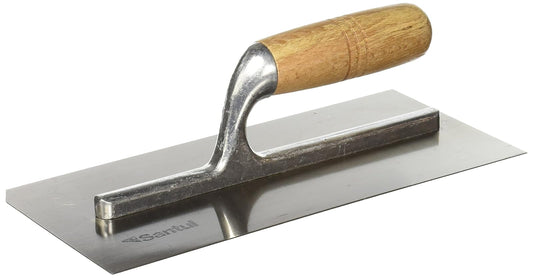 SANTUL, Llana con Mango de Madera, Canto Recto, Resistente a la Corrosión, Hoja de Acero, 10 Remaches, Modelo 7950