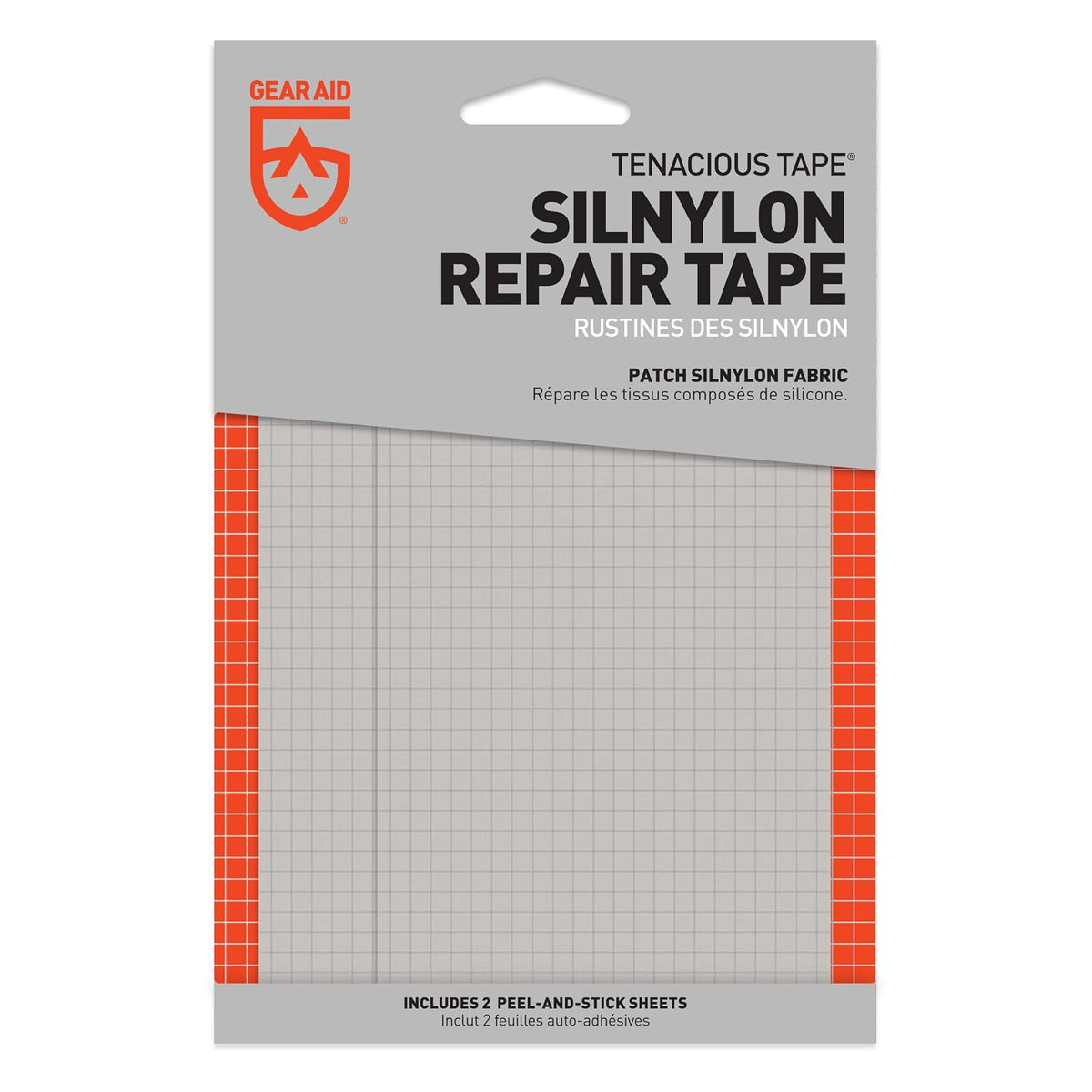 GEAR AID - Parches de Silicona para reparación de Tienda de campaña y Lonas, 3 x 5 Pulgadas - 1 paquete