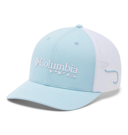 Columbia PFG Logo Mesh Ball Cap Tapa Unisex Adulto - G-XL - Luz marina - blanco - gancho