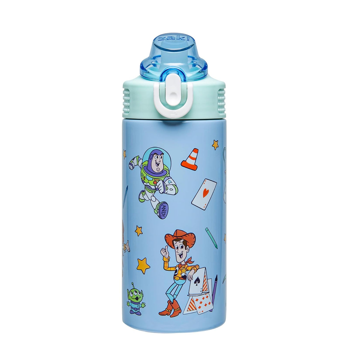 Zak Designs Botella de Agua Infantil de Acero Inoxidable 14 oz - 0.4 Litros - Toy Story