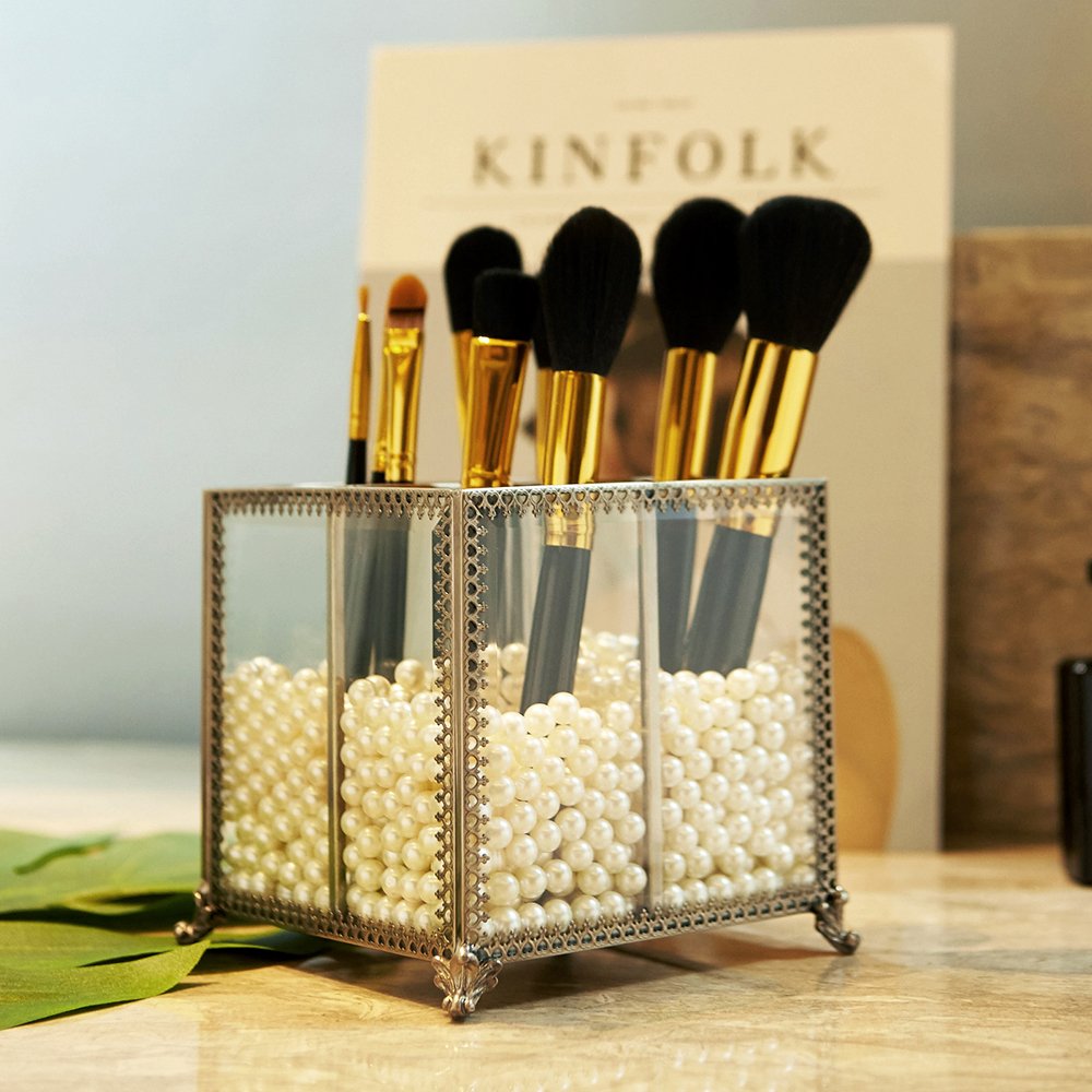 Putwo Organizador clásico para brochas de Maquillaje, Antiguo, Makeup Organizer, BrushHolder-Medium, 1