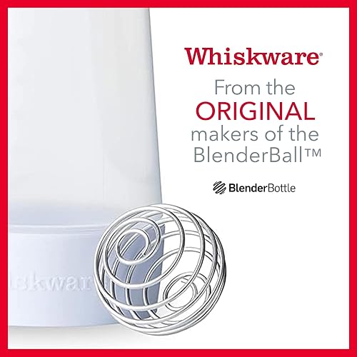 Whiskware - Botella para panqueques, dispensador de masa y mezclador con | Sin ensuciar, apto para lavaplatos, mezcla de ingredientes mientras agitas | Cocina | Camping | Mezclador de masa de gofres