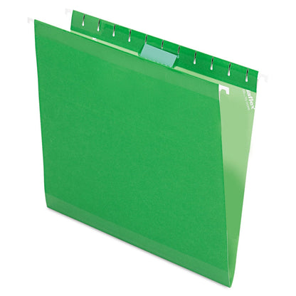 Pendaflex carpetas colgantes reforzadas, tamaño letra, verde brillante, paquete con 25, (4152 1/5 BGR). - Verde brillante