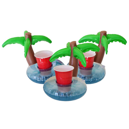 GoFloats - Portabebidas inflables para Piscina y Tina de hidromasaje (3 Unidades) (Elija – Unicornio, Flamenco, Palmera y más)