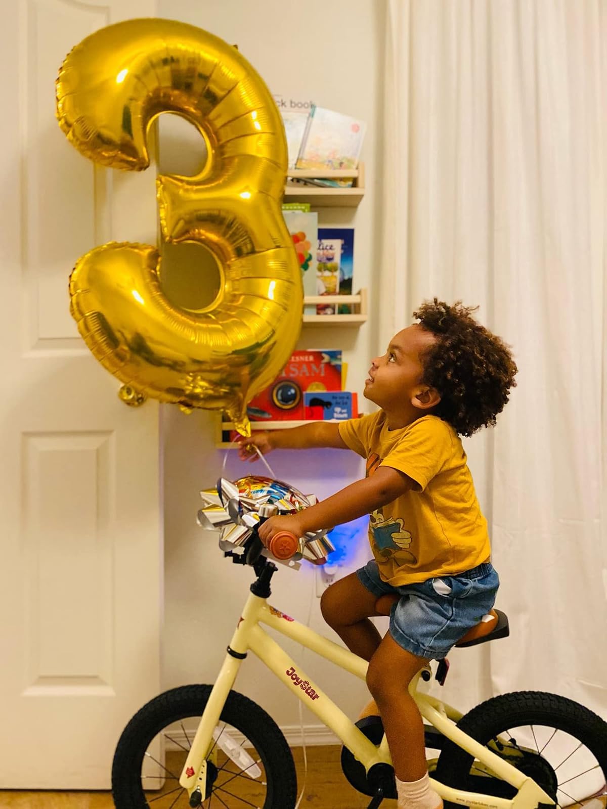 JOYSTAR Totem Bicicleta para niños con ruedas de entrenamiento para bicicleta de 12 14 16 18 pulgadas, soporte para bicicleta de 18 pulgadas, para niños de 2 a 9 años y niñas (azul marfil rosa verde plateado)