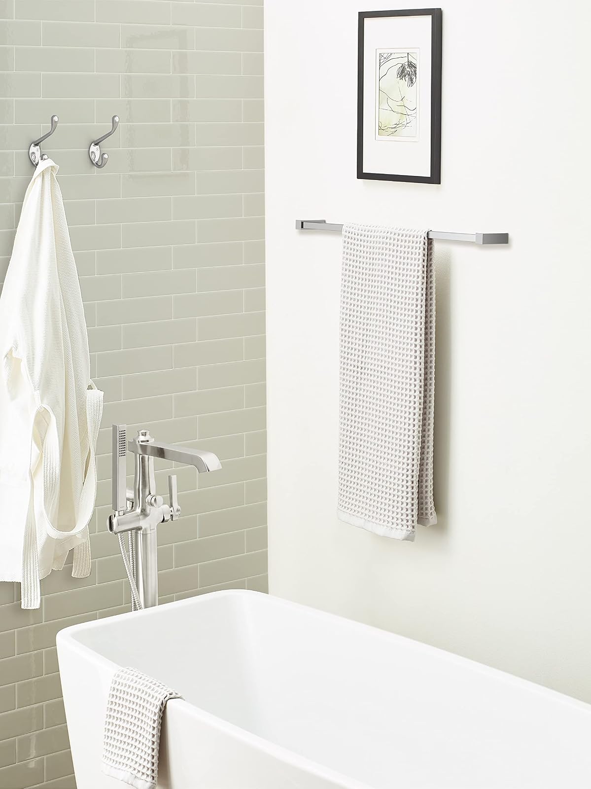 Amerock H5545126 - Gancho decorativo de pared de doble punta, gancho chapado en cromo pulido para abrigos, sombreros, mochilas, bolsas, ganchos para baño, recámara, clóset, entrada, lavadero, oficina