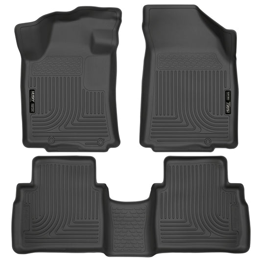 Husky Liners Weatherbeater - Alfombrillas para Nissan Maxima 2016-2021 | Fila Delantera y 2da, 3 Piezas, Color Negro - 99621