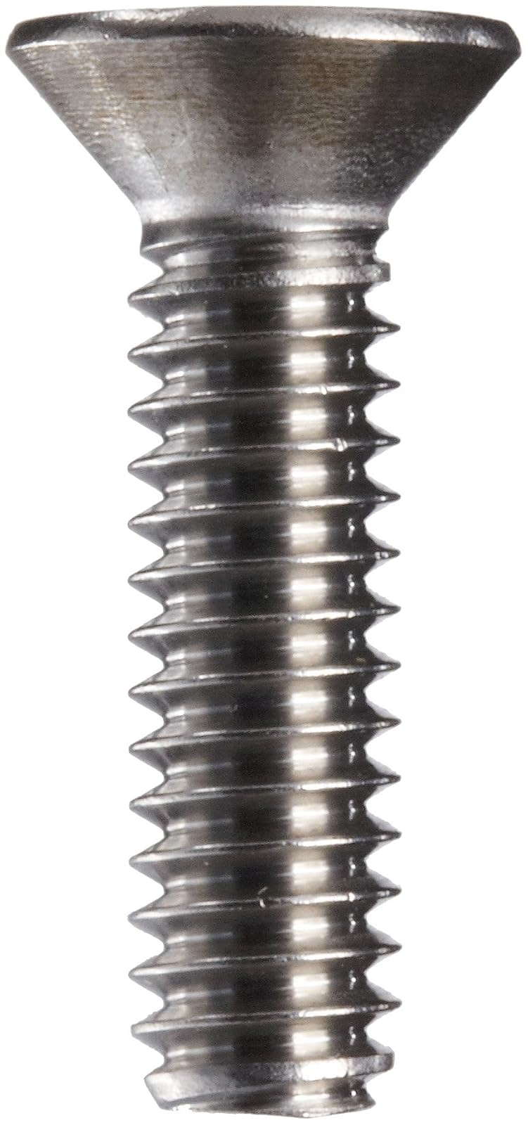 316 Stainless Steel Machine Screw, Plain Finish, Flat Head, Phillips Drive, 3" Length, 1/4"-20 Threads (Pack of 10)