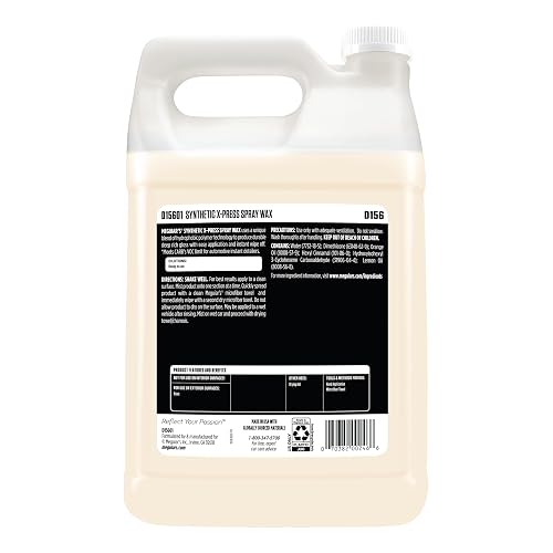 Meguiar's D15601 Cera instantánea para vehículos | La cera de automóvil Pro Spray añade brillo, suavidad y protección de pintura con abalorio de agua, brillo rápido para